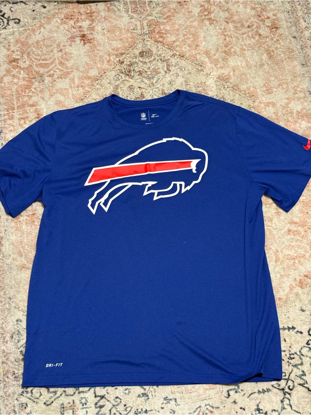 NFL Royal Blue Buffalo Bills Logo Dri-FIT Tee